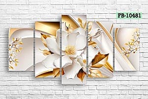 Tablou multicanvas Art.Desig White flowers FB-10481