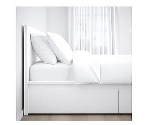 Pat IKEA Malm White Luroy 160×200 cm (4 cutii depozitare)