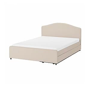 Кровать IKEA Hauga Lofallet beige 160x200