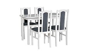 Набор стол и стулья Drewmix Max 4S + Boss 7 (4 scaune)