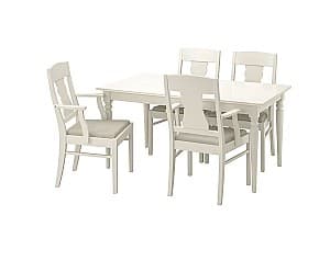 Set de masa si scaune IKEA Ingatorp / Ingatorp White 155 cm (4 scaune)