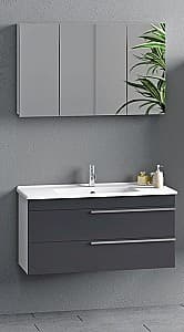 Комплект мебели для ванной Nplus Dokker 100 Белый/Металлик Антрацит