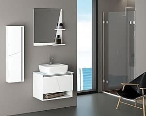 Комплект мебели для ванной Nplus Matrix 55 Античный Белый
