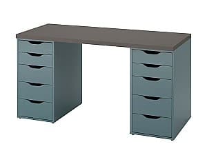 Офисный стол IKEA Lagkapten / Alex Gray-Turquoise