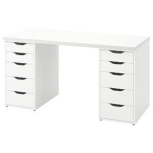 Офисный стол IKEA Lagkapten Alex White 140x60