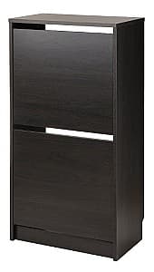 Tumba pentru incaltaminte IKEA Bissa 2 compartimente 49x28x93 (Negru-maro)