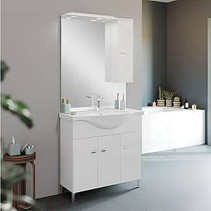 Комплект мебели для ванной Savini Due Smart 850 + Зеркало со шкафом 803+811LED/DR