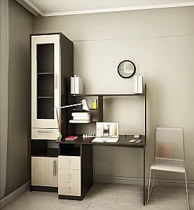 Офисный стол PS ПС-110+П-43(1) венге/шамони светлый