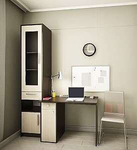 Офисный стол PS КС-100 (дверь)+П-43(1) венге/шамони светлый