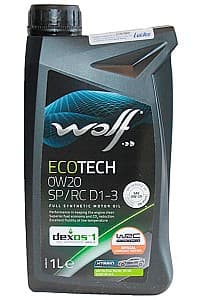 Моторное масло Wolfoil 0W20 ECOTECH D1-3 1л
