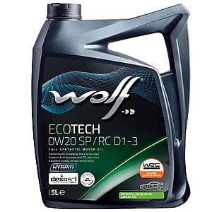 Моторное масло Wolfoil 0W20 ECOTECH D1-3 5л