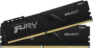Оперативная память Kingston Fury Beast DDR4 2x8GB (KF437C19BBK2/16)