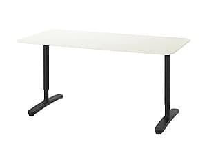 Masa de birou IKEA Bekant White-Black 160×80 cm