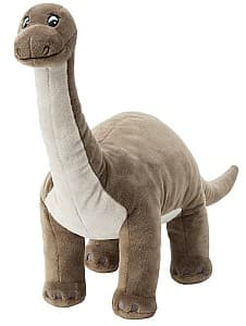 Мягкая игрушка IKEA Jattelik Динозавр Бронтозавр 55cm (Темно-бежевый/Белый)
