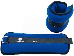 Greutate pentru fitness Sveltus 0961 2x1 kg (Blue/Black)