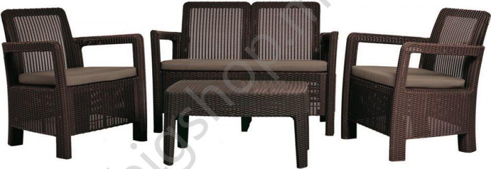 Set mobila de gradina Allibert TARIFA S4 Brown/ Beige