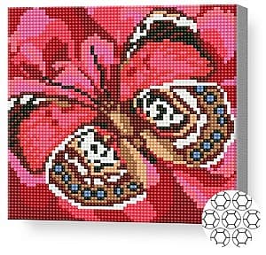 Pictură cu diamante Art Gallery Fluture pe o floare, 20x20 cm