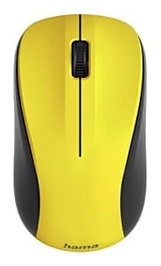 Mouse Hama 173023 MW-300 V2 Optical 3-Button Wireless Mouse (Yellow)