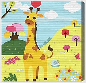 Картина по номерам Art Gallery Жираф на полянке 20х20 см