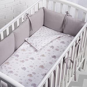 Lenjerie de pat pentru copii Perina Fancy (F3-01.14) Elefanti mov