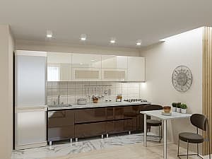 Кухонный гарнитур PS Gola-5 2.8 m High Gloss Brown
