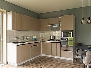 Кухонный гарнитур Confort-NV Альфа 2.2x2.2 м Серая Глина