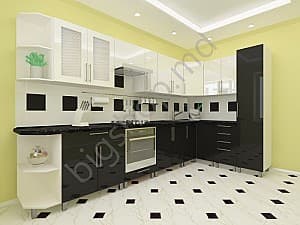 Кухонный гарнитур PS Анна 3.4x1.7м Black/White