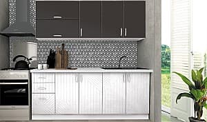 Кухонный гарнитур Modern Paola 2.0m (White Gloss/Anthracite/White)