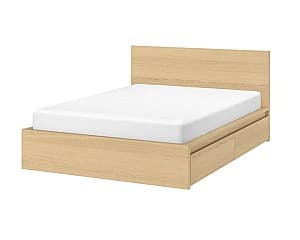 Кровать IKEA Malm Lonset white oak veneer 140×200 см