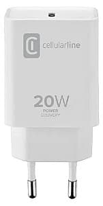 Зарядное устройство CellularLine USB-C Charger 20W (ACHIPHUSBCPD20WW)