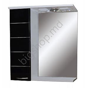 Зеркало в ванную S-M Модерн 60 Белый-черный
