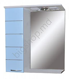 Зеркало в ванную S-M Modern 60 Белый-голубой