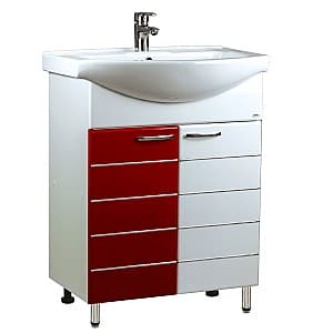 Шкаф напольный S-M Modern 60 Белый-красный