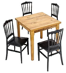 Набор стол и стулья Modalife Asos (4 scaune Miray Black)