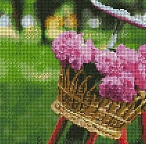 Pictură cu diamante Strateg Flowers in a basket CA-0033