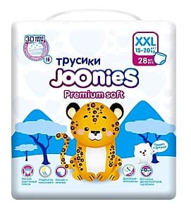 Подгузники Joonies Premium Soft XXL 28pcs