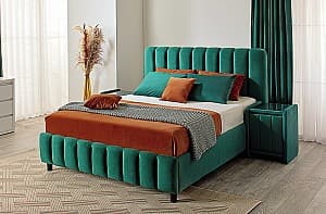 Кровать Ambianta Fancy 1.4 м Зеленый, мягкая, двухместная