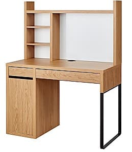 Офисный стол IKEA Micke с дополнительным блоком 105x50 Дубовый вид