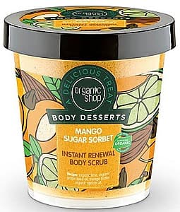 Scrub pentru corp Organic Shop Mango Sugar Sorbet Instant Renewal