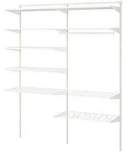 Стеллаж IKEA Boaxel 2 секции/штанга 165x40x201 Белый