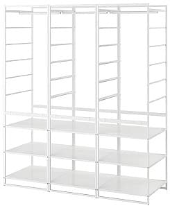 Стеллаж IKEA Jonaxel каркас/штанги для вешалок/полки 148x51x173 Белый