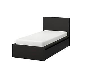 Кровать IKEA Malm/Luroy 2 ящика для хранения 90х200 Черный-Коричневый