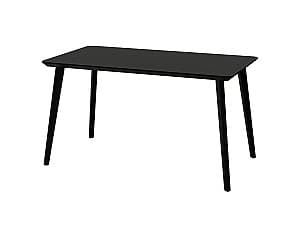Деревянный стол IKEA Lisabo black 140x78 см