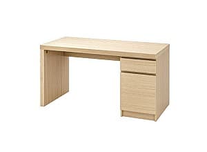 Masa de birou IKEA Malm  oak veneer white 140×65 cm