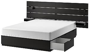 Pat IKEA Nordli cu tablie 160х200 Antracit(Negru)