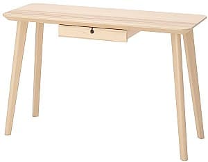 Офисный стол IKEA Lisabo 118x45 Ясеневый шпон(Бежевый)