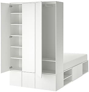 Кровать IKEA Platsa 10 дверей 143x244x223 Белый/Fonnes