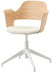 Офисное кресло IKEA Fjallberget Дубовый шпон Беленый/Гуннаред Бежевый