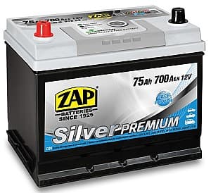Автомобильный аккумулятор ZAP 75 Ah Silver Premium Japan Cars +левый