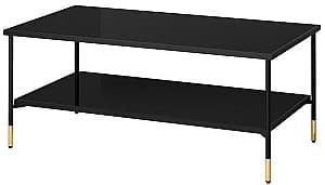 Журнальный столик IKEA Asperod 115x58 Черный/Черное стекло